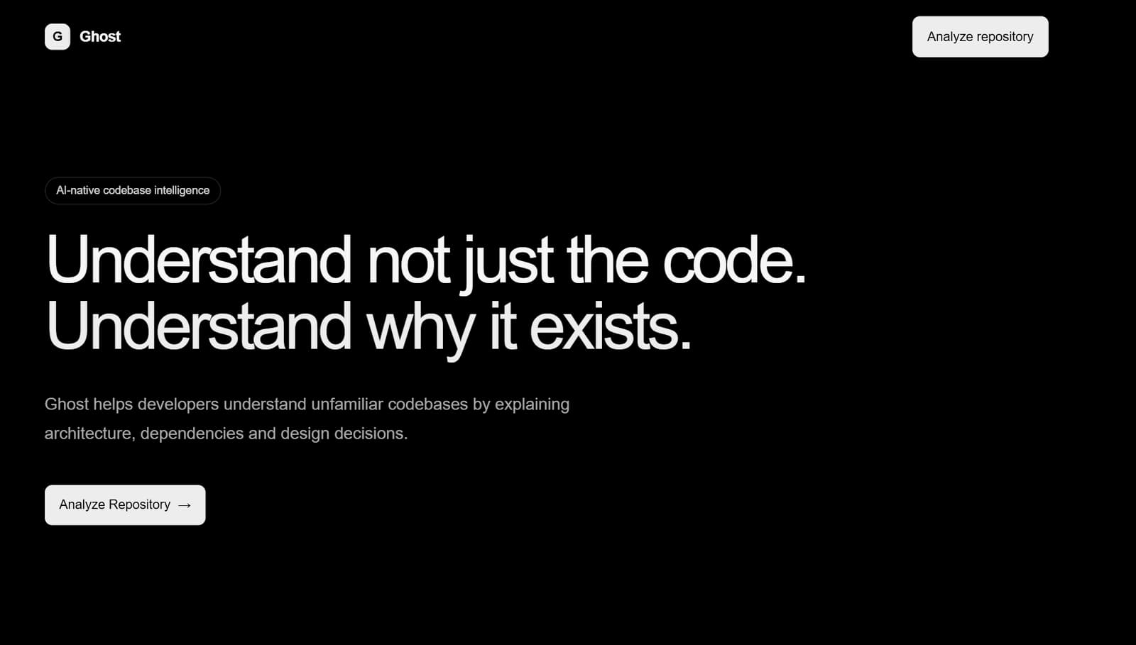 Ghost home page: understand why the code exists